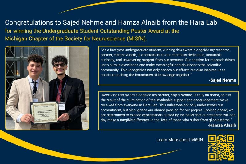 Biointerfaces Institute recognition of the MiSfN award