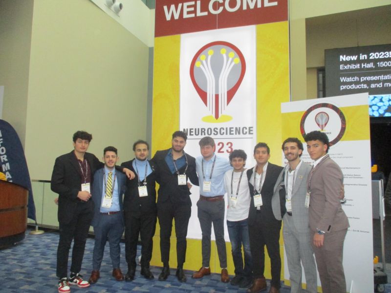 Sajed with Nu Rho Psi delegation at Neuroscience 2023 in D.C.